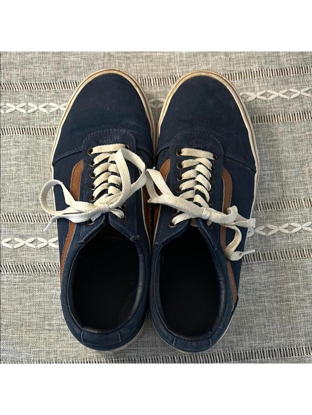 Vans Navy Blue and Brown Men's Shoes